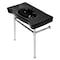 Fauceture VPB136K1ST Imperial Console Sink Basin W/Stainless Steel Leg, Blk/Chrm VPB136K1ST - alternate 1